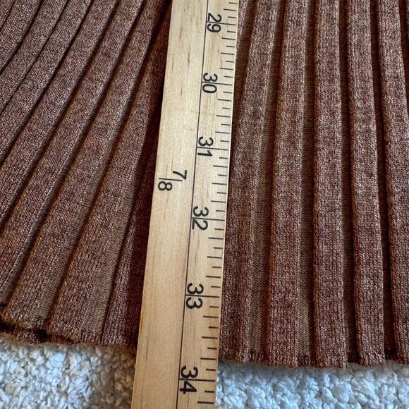 SNDYS Dress Womens Size Small Coffee Ribbed Sweater Bodycon Mini Mock Neck‎ New - Picture 8 of 15